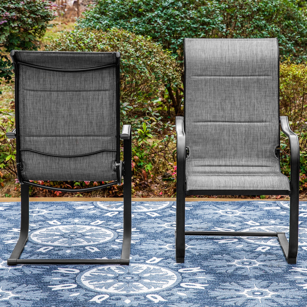 7 Pieces Outdoor Patio Dining Set with 6 Textilene Chairs and Extendable Dining Table R7725