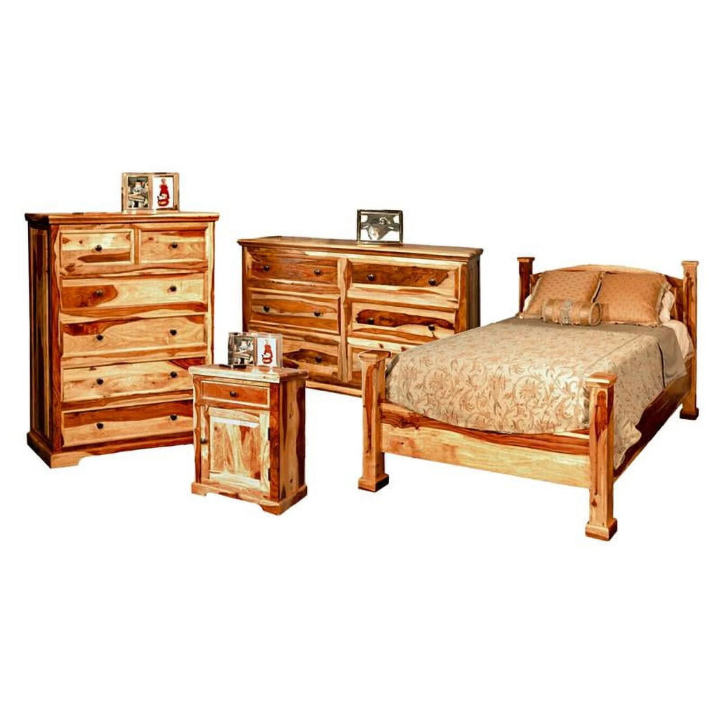 Solid Sheesham Wood Queen Bed N452974