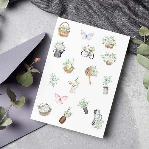 1000Pcs Green Christmas Tree Stickers G327
