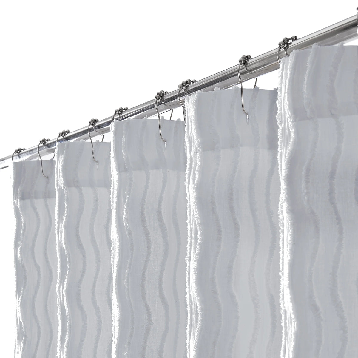 Solid Textured Shower Curtain G9595