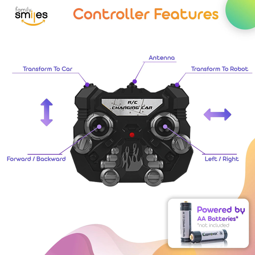 Remote Control Transforming Toy Car Robot L942167