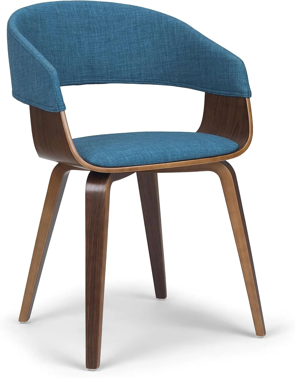 Blue Linen Look Fabric Dining Chair O422858