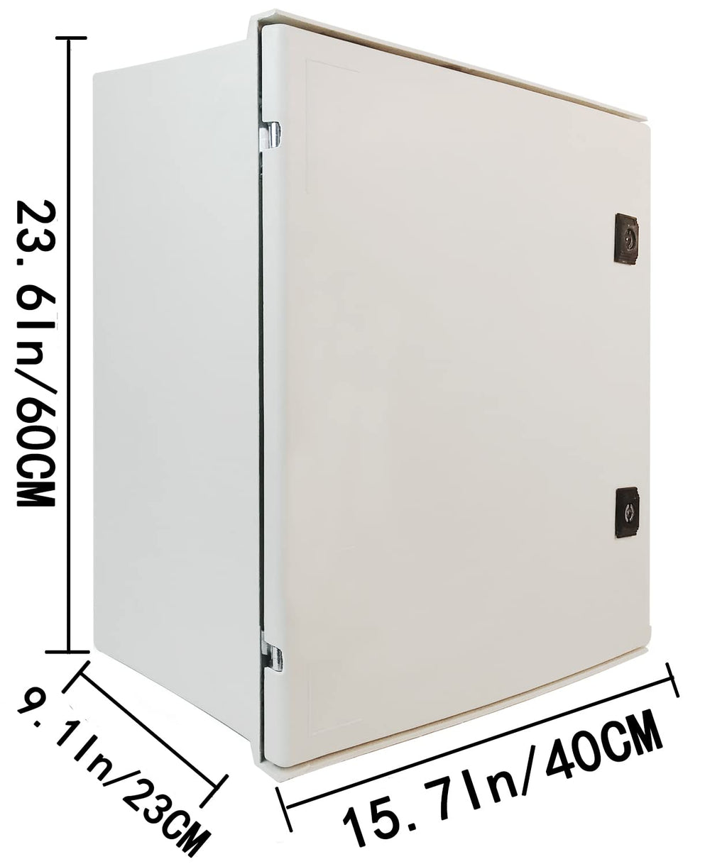 19.7×15.7×7.9 Fiberglass IP65 Weatherproof Wall-Mounted Electrical Enclosure Box K891