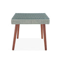 Gray Wicker Square Cocktail Table with Glass Top B5635