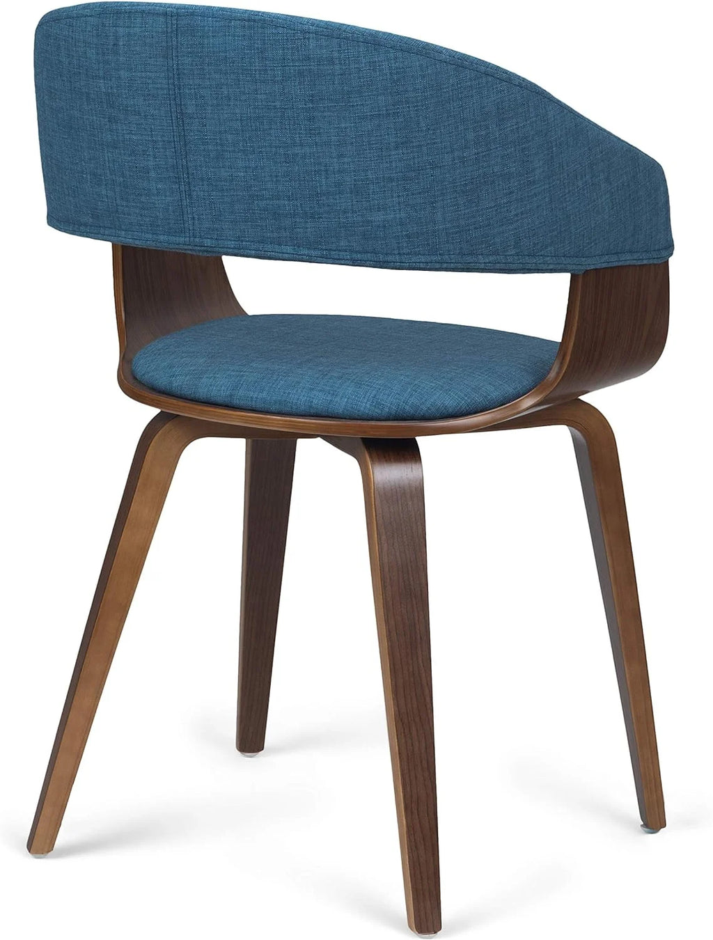Blue Linen Look Fabric Dining Chair O422858