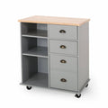 Grey Kitchen Cart with Cabinets T3030