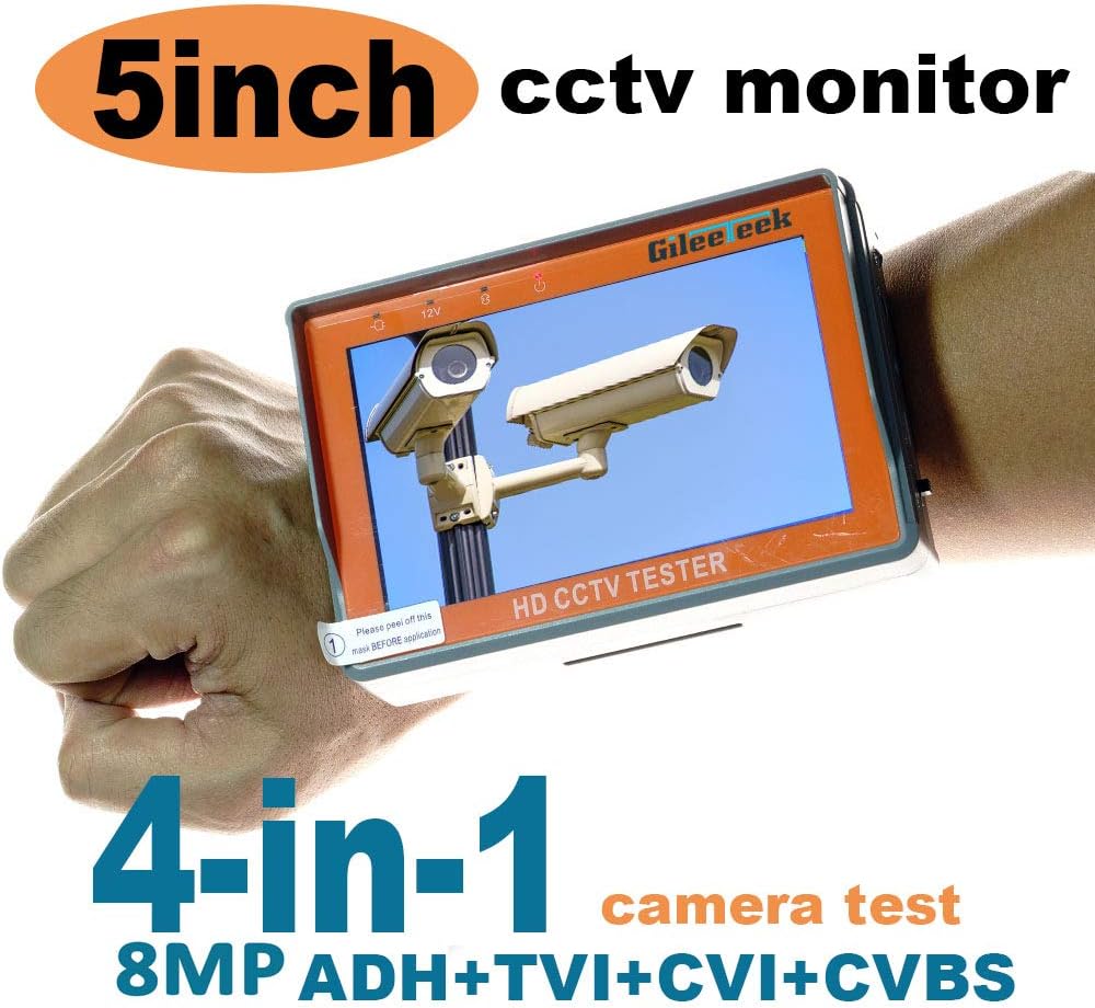 5 inch 8MP AHD TVI CVI CVBS Portable CCTV Tester Monitor T65407