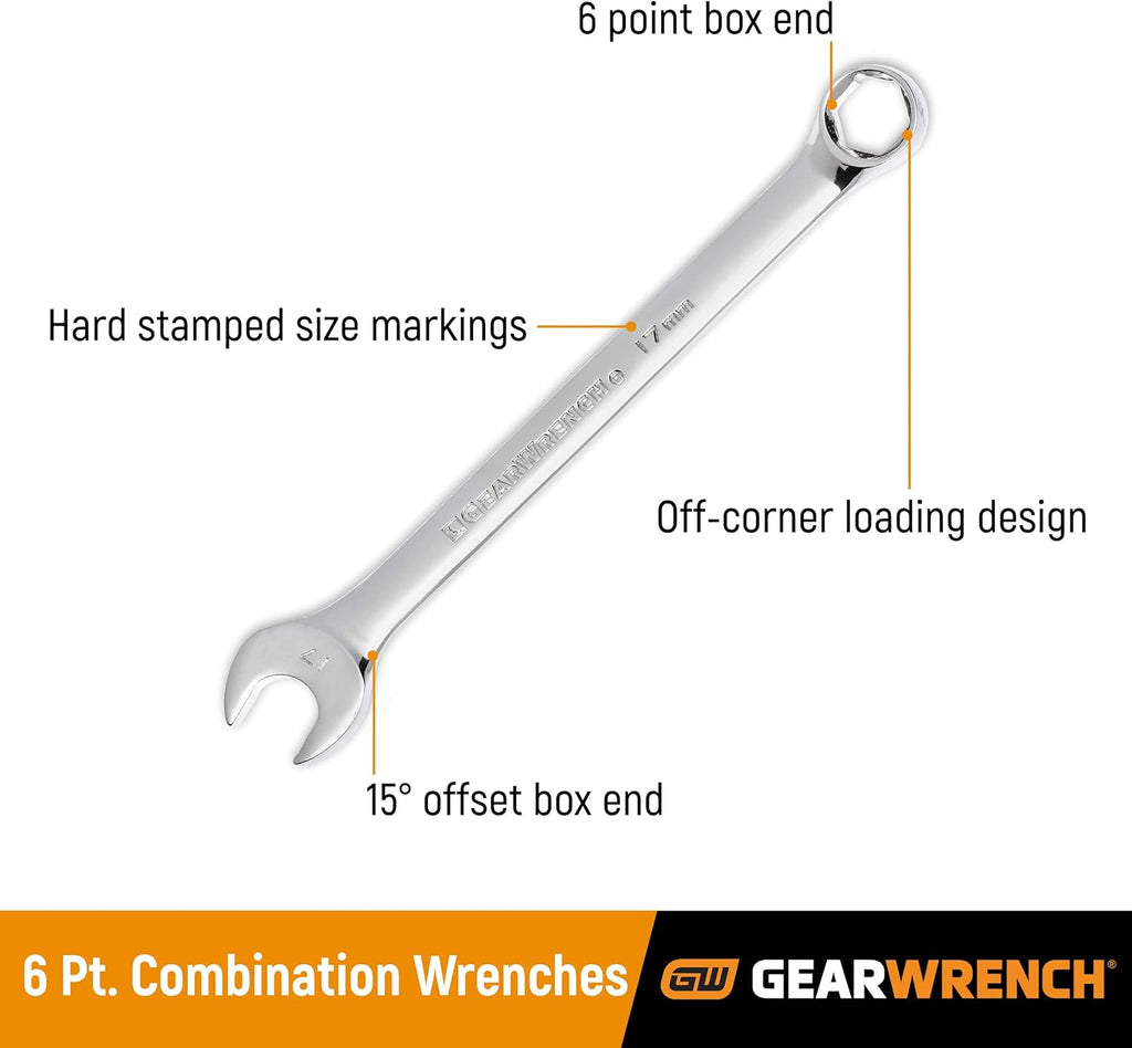14 Pc. 6 Pt. Combination Wrench Set, Metric X15173