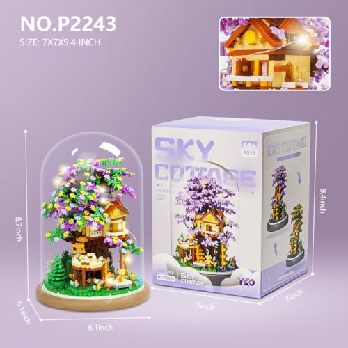 Miniature Cherry Blossom Tree House Building Blocks Set D102118