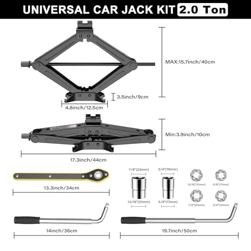 2.5 Ton Universal Scissor Jack with Lug Wrench V672780