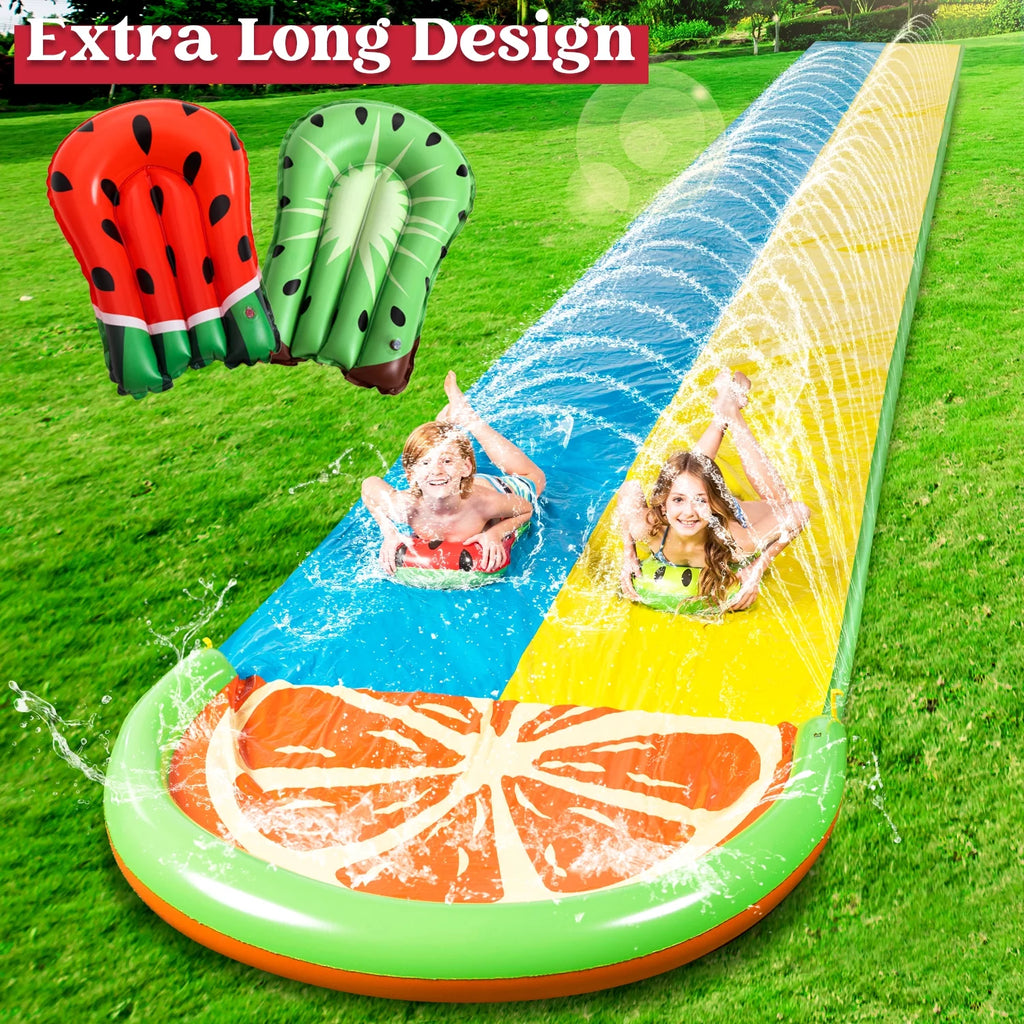 22.5ft Water Slide and 2 Bodyboards with Sprinkler O852623