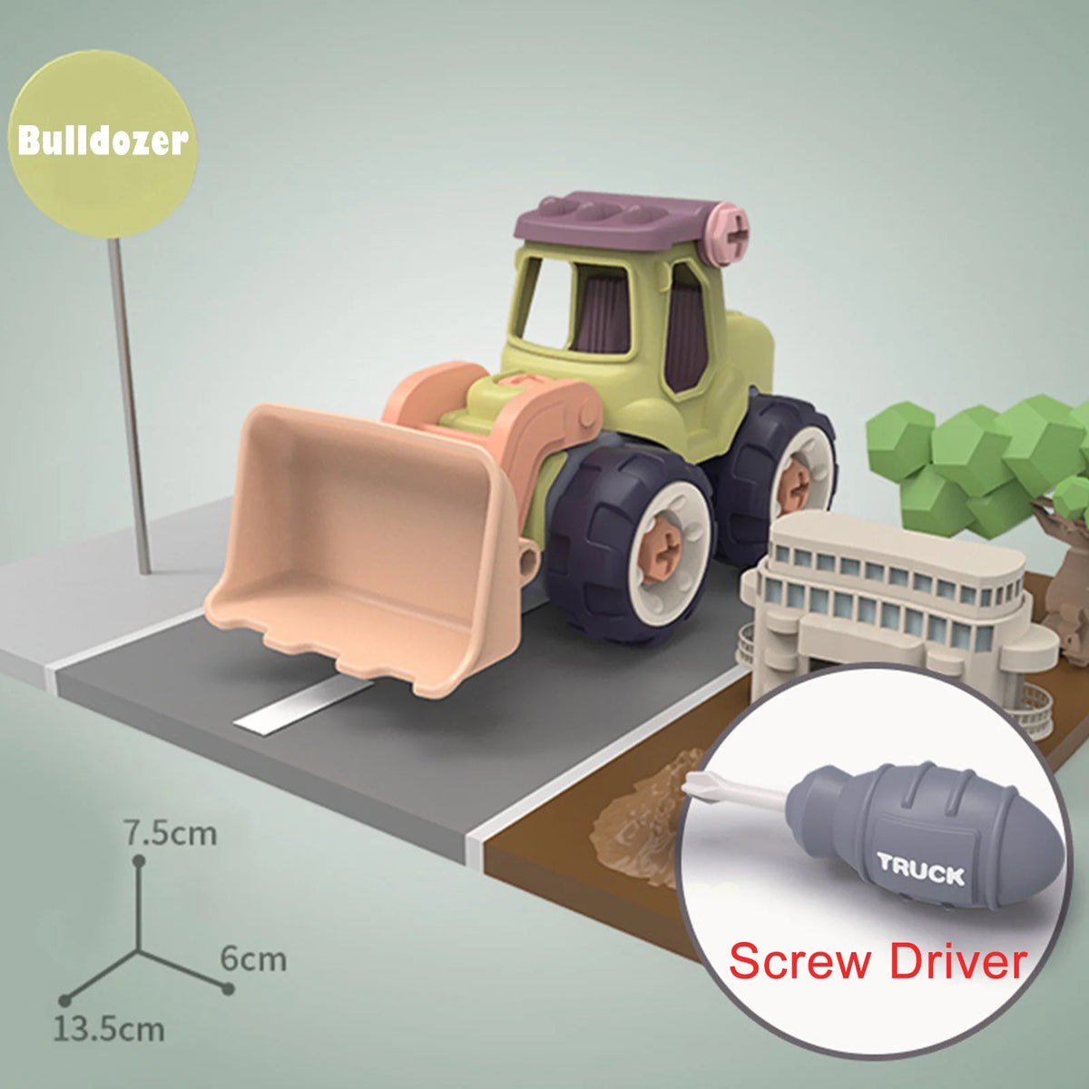DIY Nut Building Construction Toy Excavator V39598