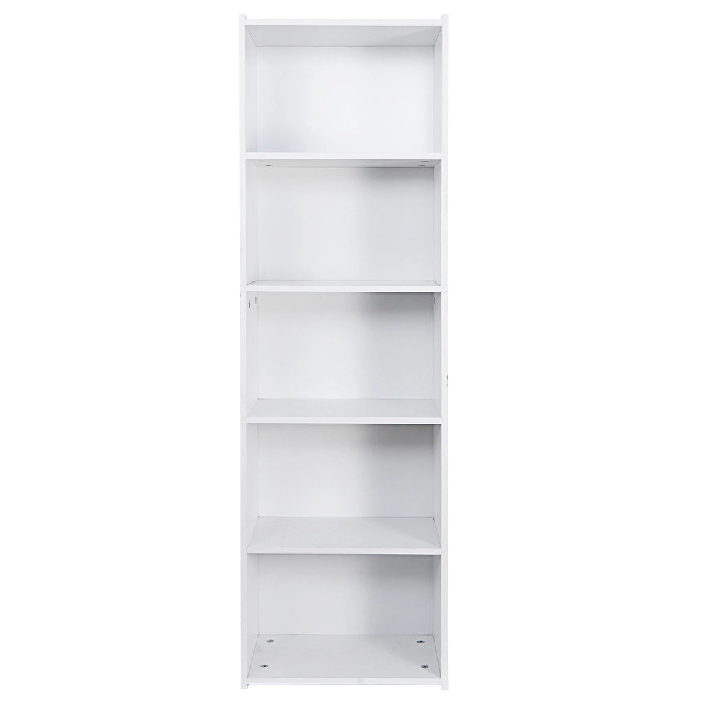 5-Tier Narrow Bookshelf with Adjustable Shelves S368
