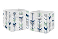 Grey Navy Mint Fabric Storage Bins Set of 2 P974712