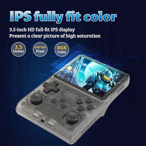 Handheld Game Console 30000 in 1 Games 3.5-Inch IPS Screen 256GB W646