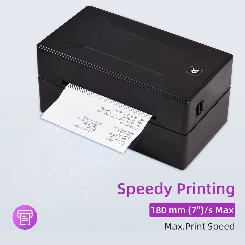 Desktop Thermal Label Printer 4x6 Wireless BT USB 180mm/s J1316