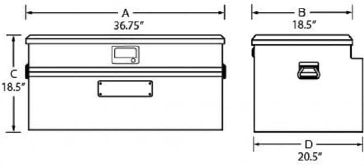 Flush Mount Box Aluminum Black R93239
