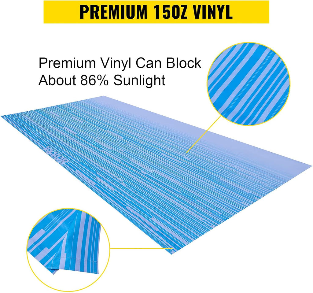 19' Camper Awning Fabric Replacement Ocean Blue Fade O1568