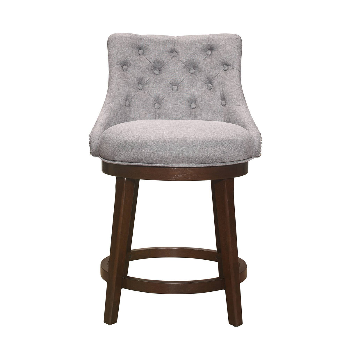 Gray Fabric Swivel Counter Height Stool G911