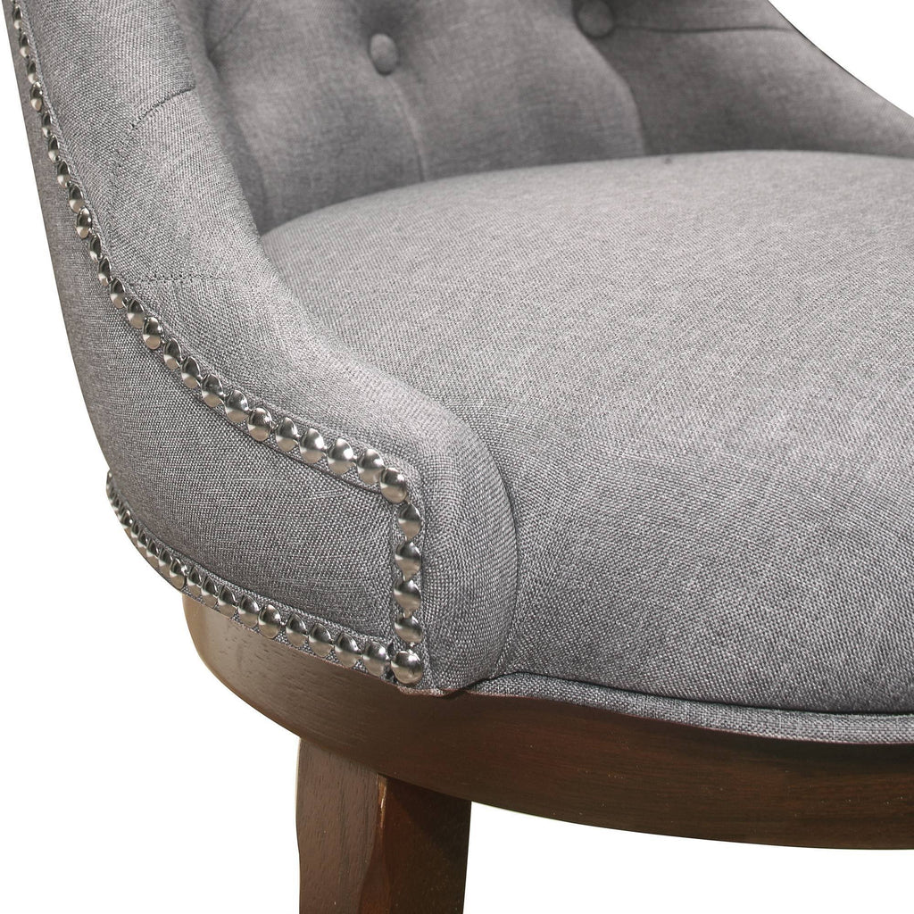 Gray Fabric Swivel Counter Height Stool G911