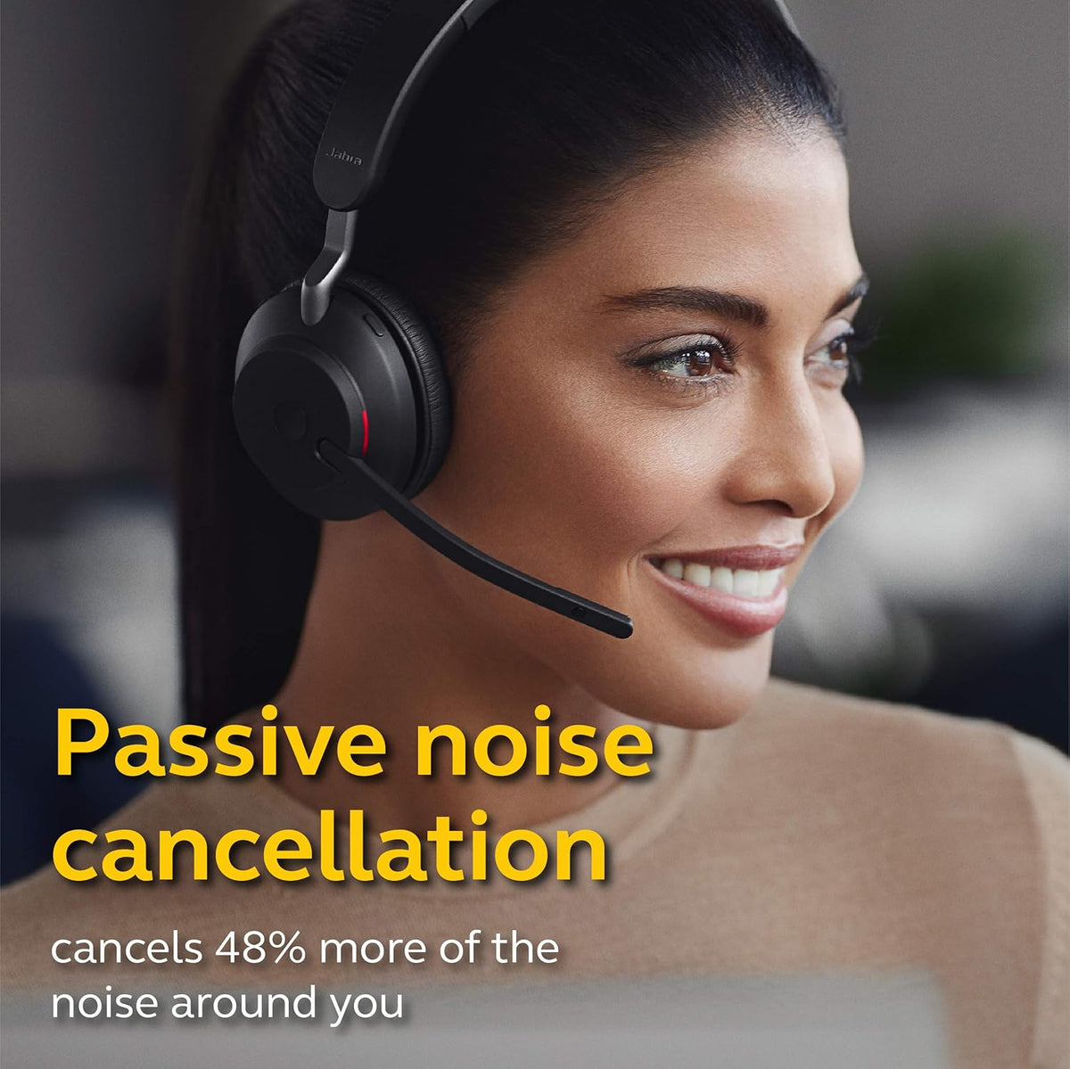 Jabra Evolve2 65 Wireless Bluetooth Headset, Stereo, Black M4910
