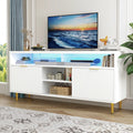 White Wood TV Stand for 55 60 65 inch TV S556