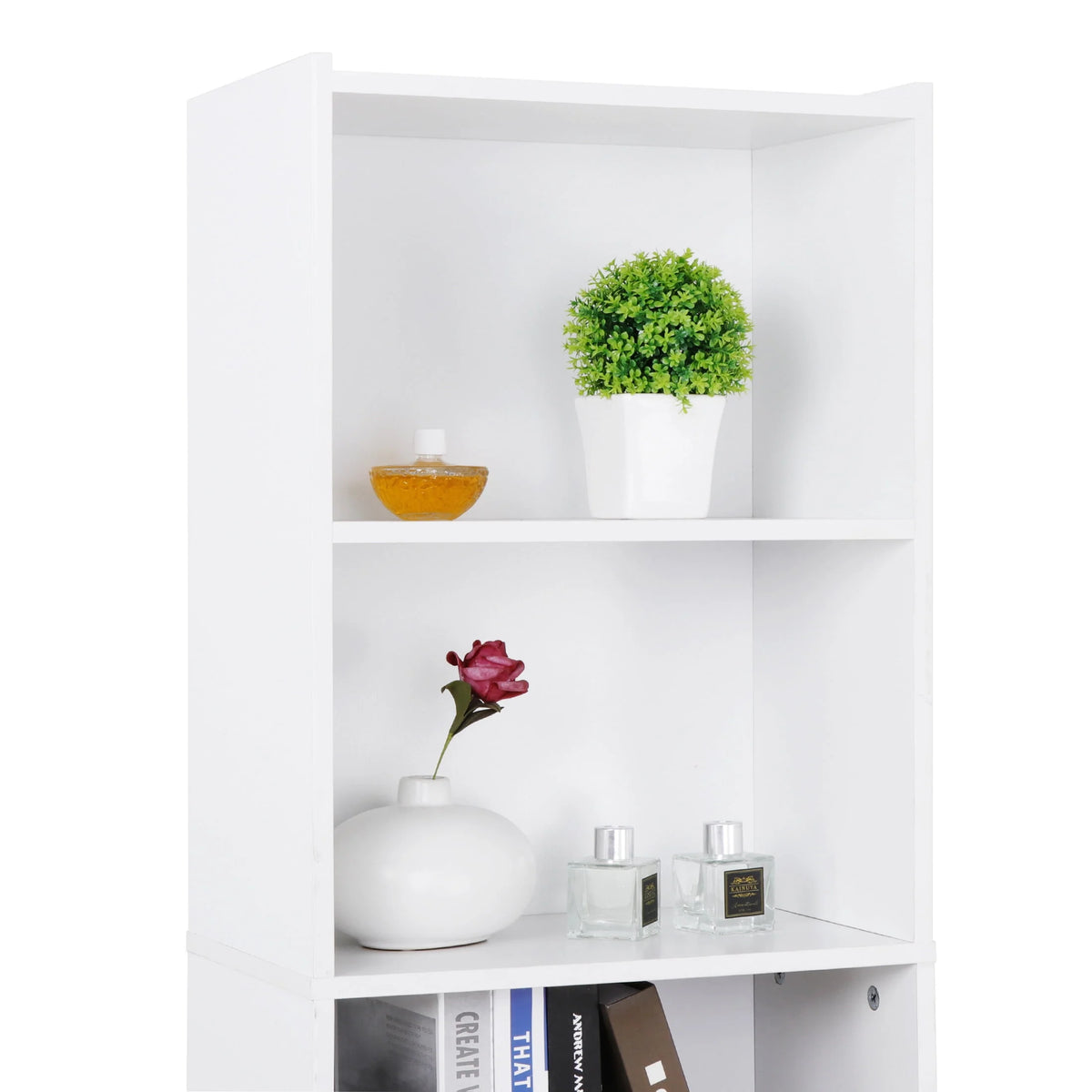 5-Tier Narrow Bookshelf with Adjustable Shelves S368