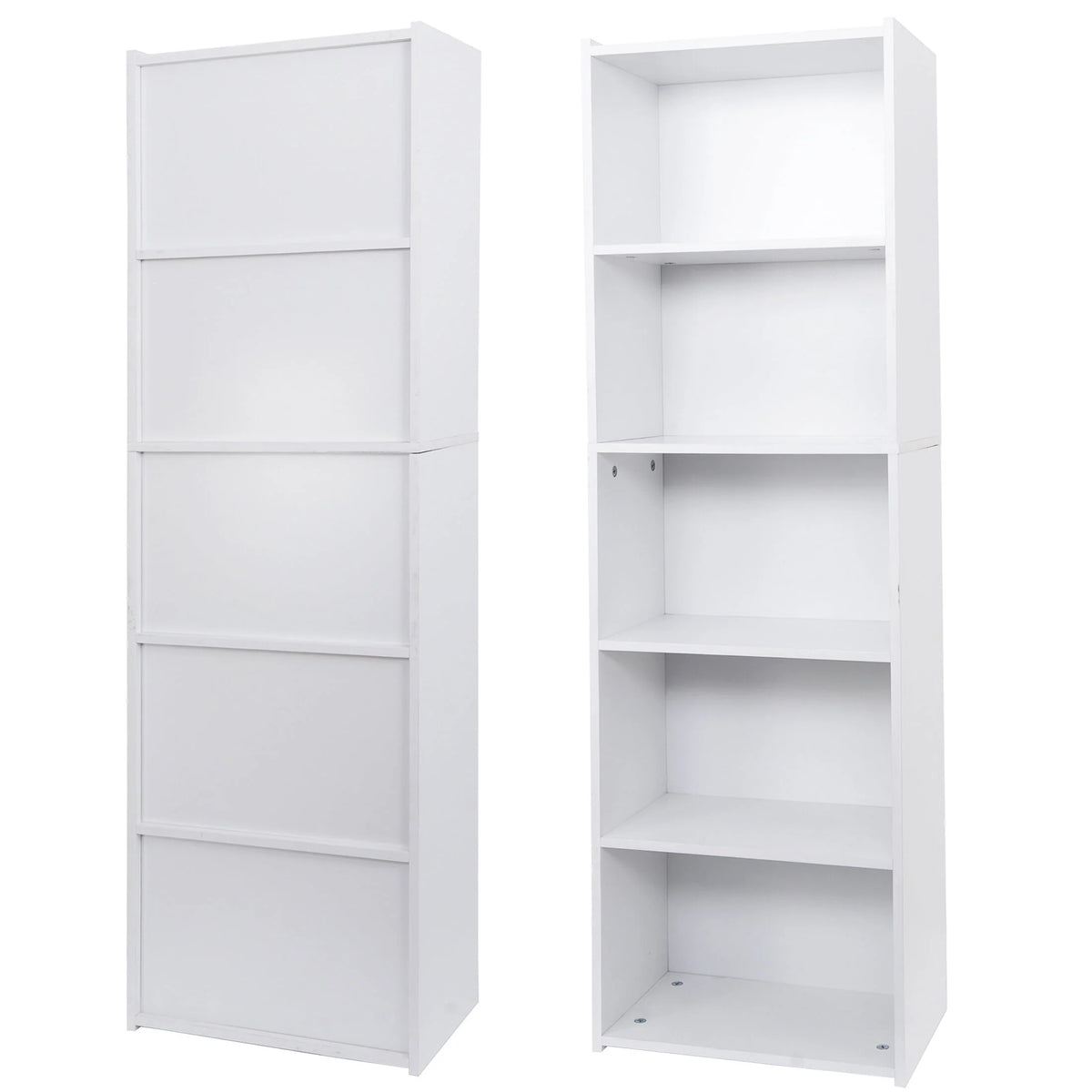 5-Tier Narrow Bookshelf with Adjustable Shelves S368