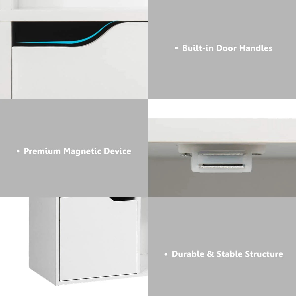 White 6-Cube Storage Organizer Cabinet D9454