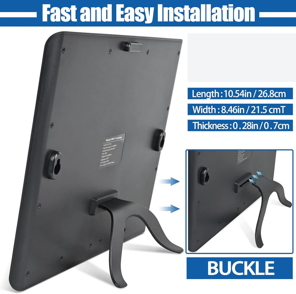 Indoor TV Antenna with 33ft Coax HDTV Cable, Pack of 2 E38433