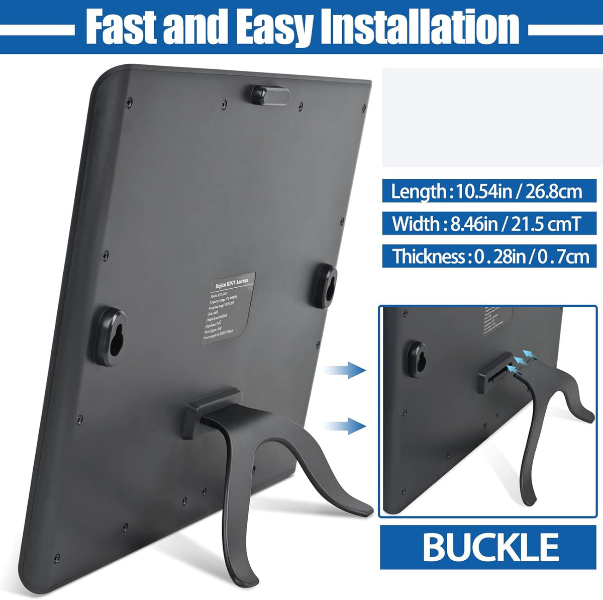 Indoor TV Antenna with 33ft Coax HDTV Cable, Pack of 2 E38433