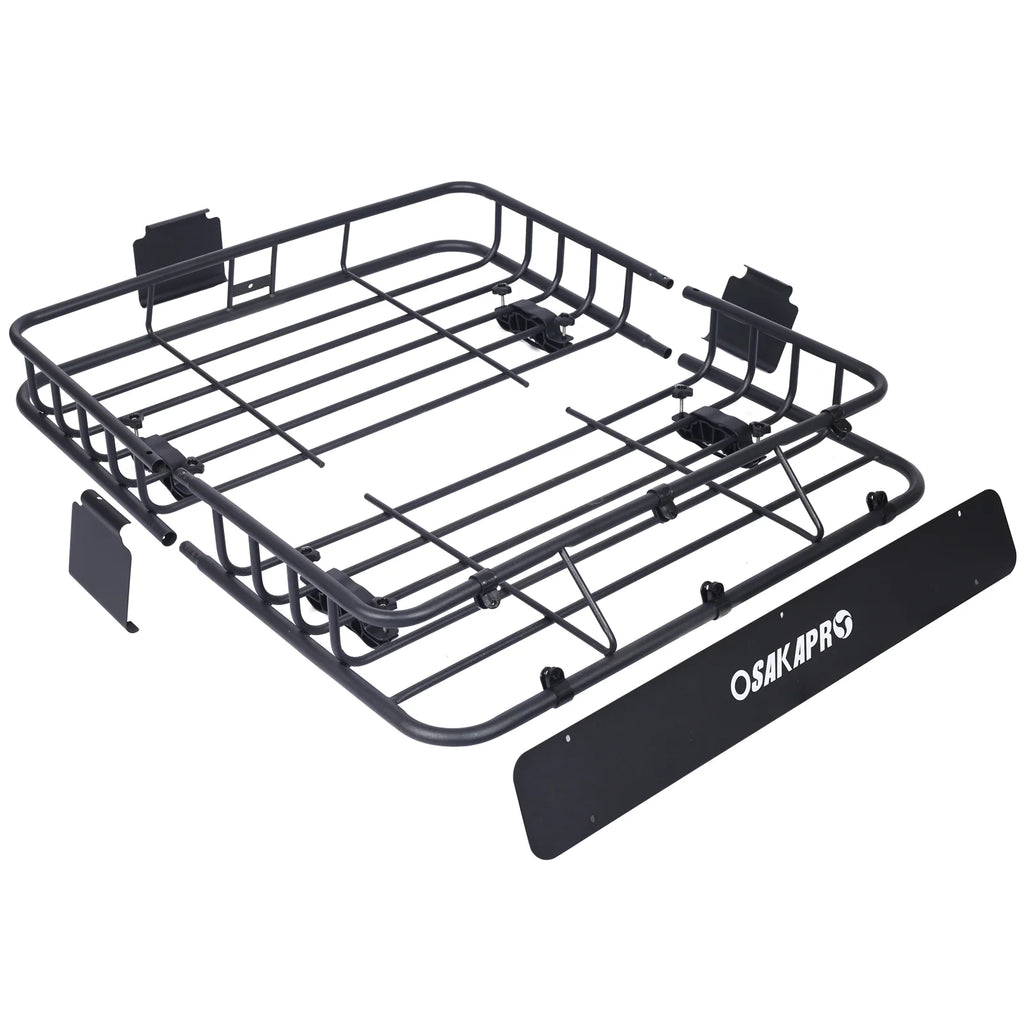 Black Steel Roof Rack Cargo Carrier Basket 43" M94583