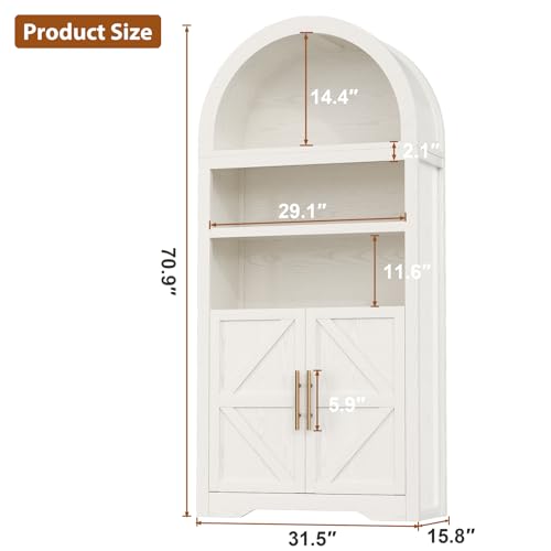 Brown Pantry Storage Cabinet with Drawers Doors and Shelves J98321