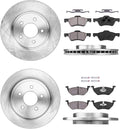 Premium OE 5 Lug Rotors + Ceramic Brake Pads + Clips Z272