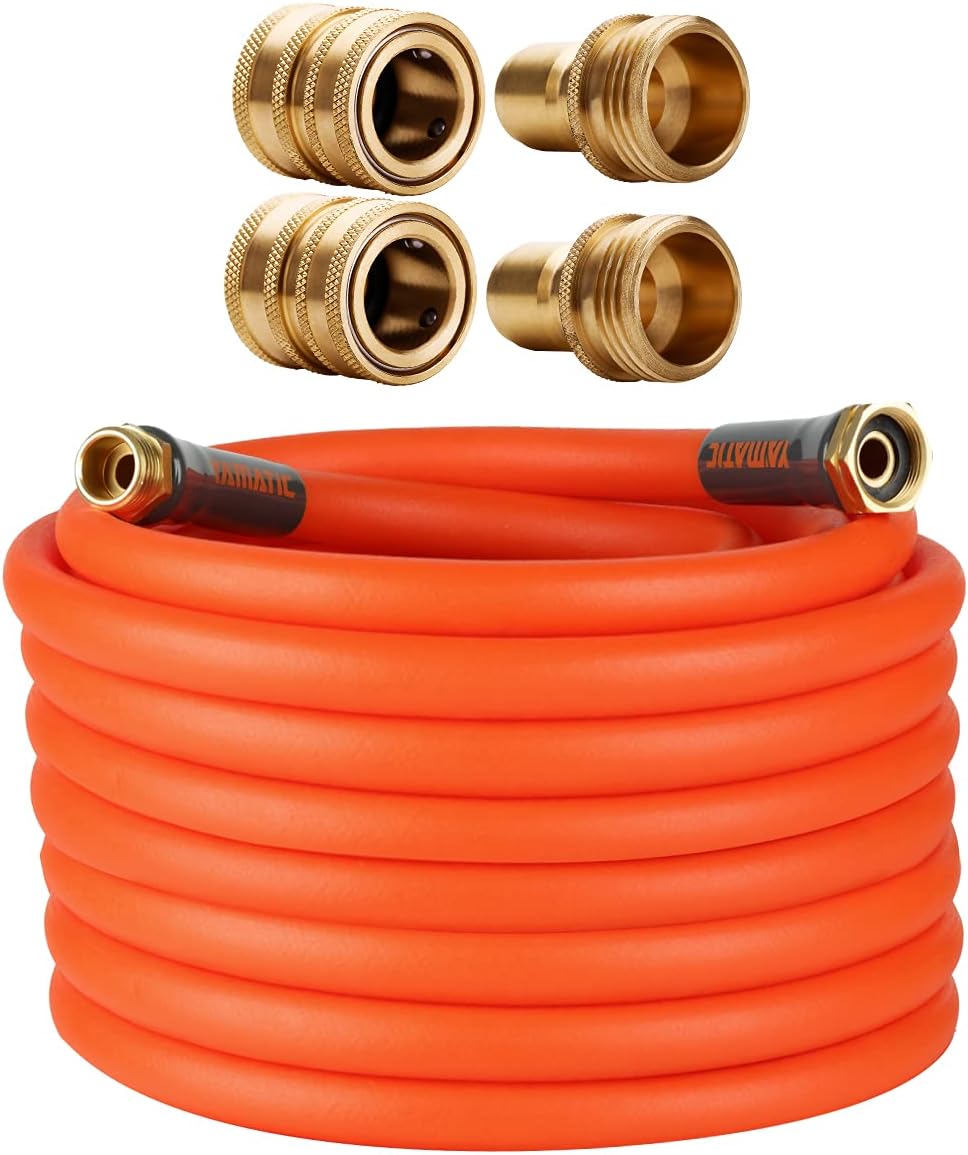 5/8 in x 50 ft Ultra Flexible Water Hose with 2 Set Quick Connect, Heavy Duty, 600 PSI B86193