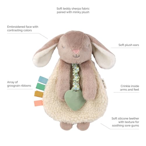 Baby Lovey with Teether, Textured Ribbons & Dangle Arms O9096