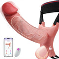 Strap-On Penis Sleeve Male Vibrator Hollow Dildo Enlarger Penis Ring Extender Cock Sleeve K913444