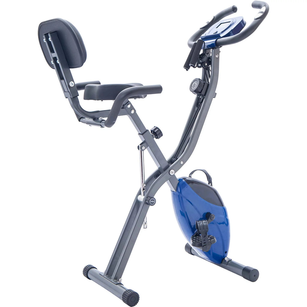 Folding Exercise Bike with Adjustable Resistance and Backrest B257