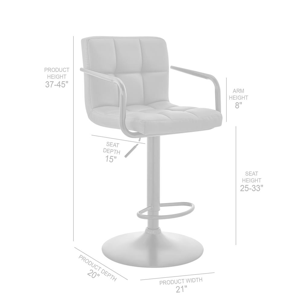 Gray/Black Faux Leather Swivel Bar Stool S56984