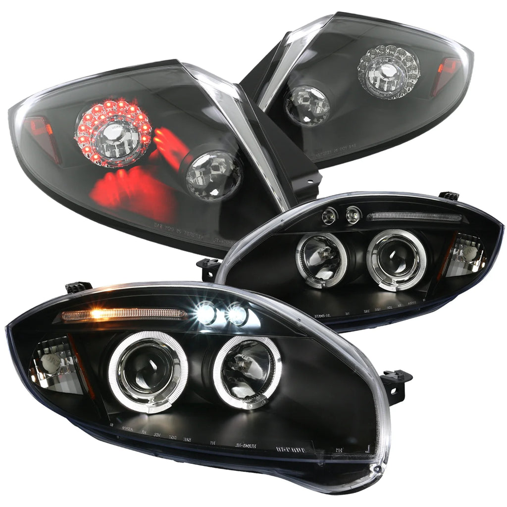 Halo Chrome Projector Headlights LED Fog Lights Left + Right Pair G6032