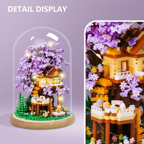 Miniature Cherry Blossom Tree House Building Blocks Set D102118