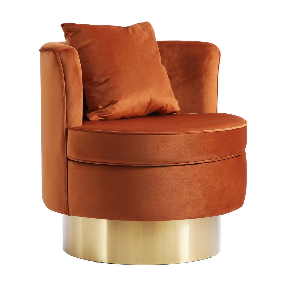 Pink Velvet Swivel Accent Chair S661