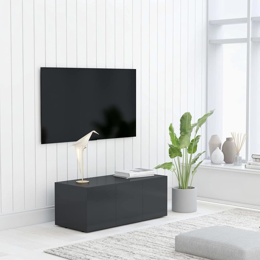Gray Chipboard TV Cabinet Pack of 2 T6169