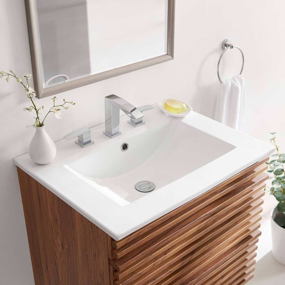 White Bathroom Sink B5833