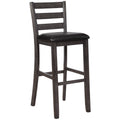 Black/Brown Upholstered Bar Stool Set of 2 H680784
