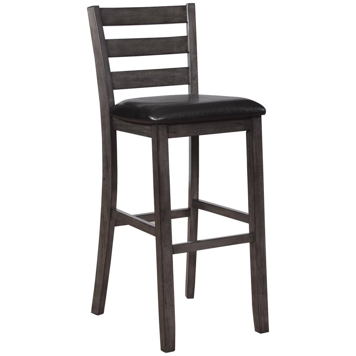 Black/Brown Upholstered Bar Stool Set of 2 H680784