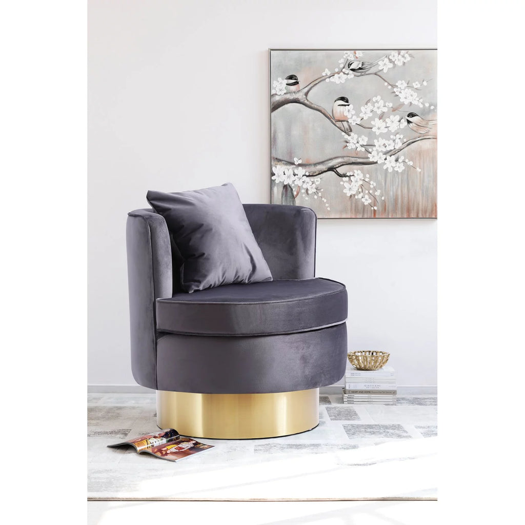 Pink Velvet Swivel Accent Chair S661