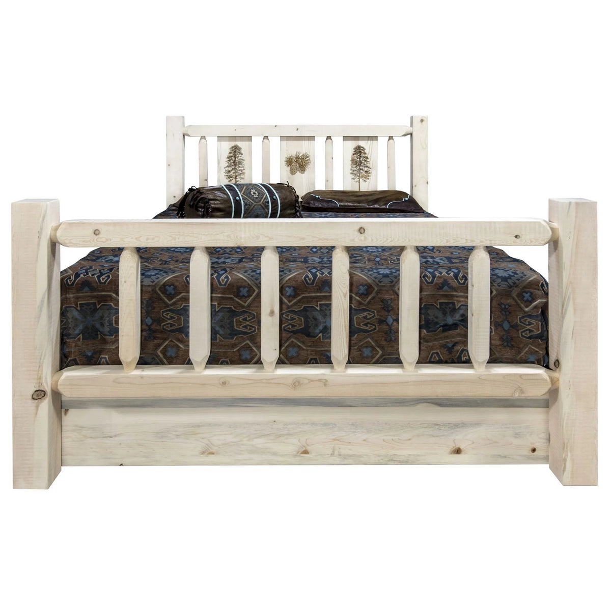 Natural Pine California King Storage Bed N85514