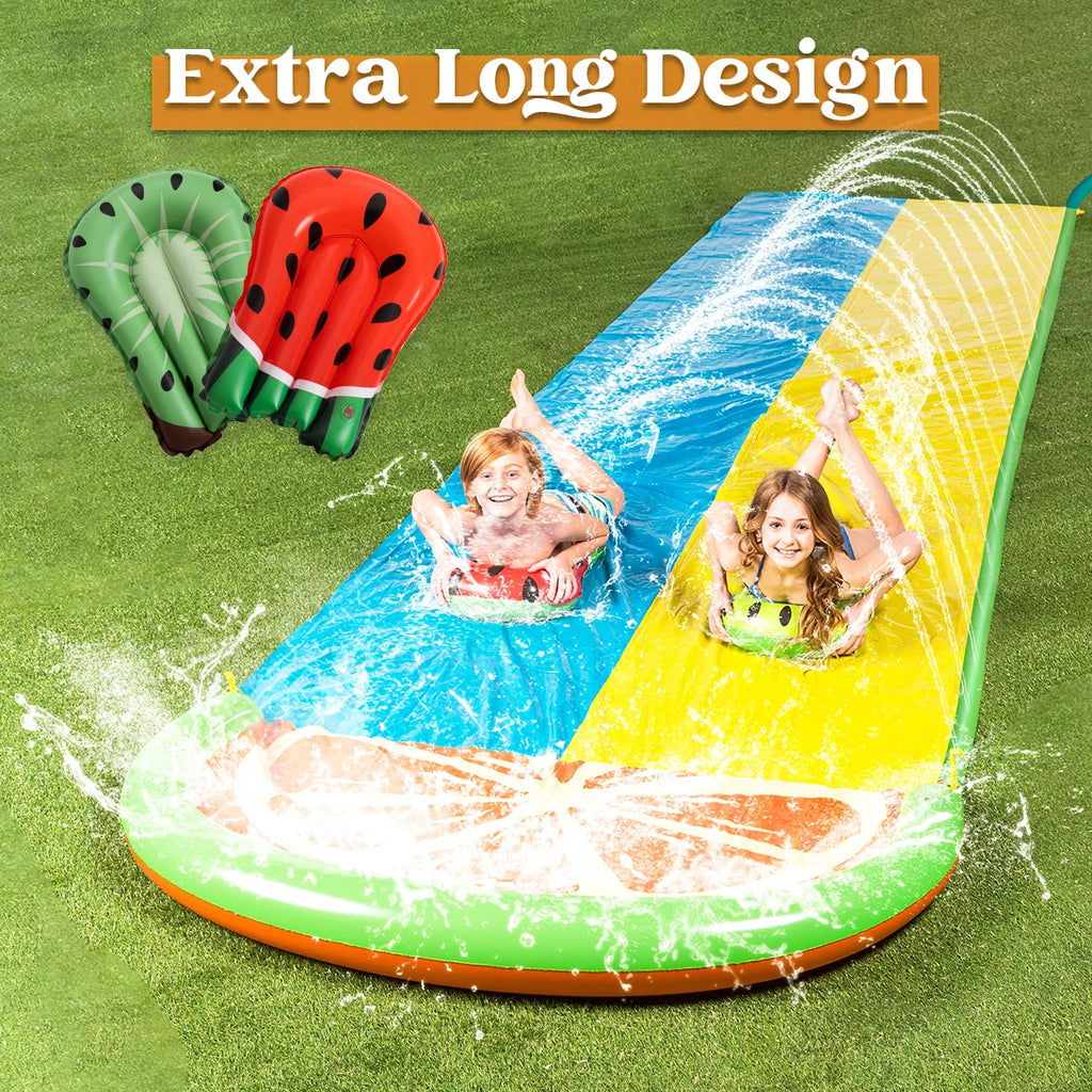 22.5ft Water Slide and 2 Bodyboards with Sprinkler O852623