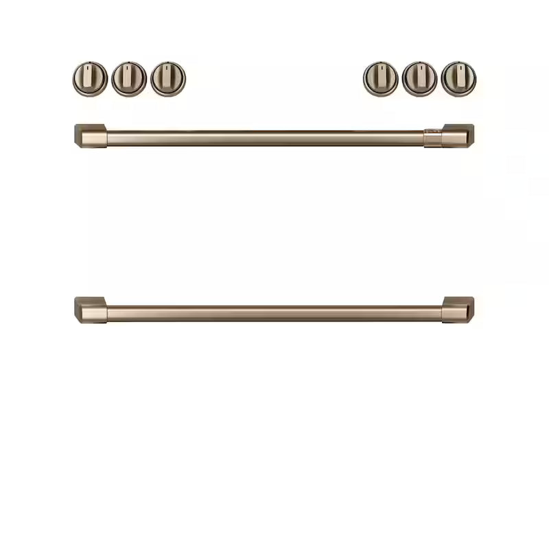 Gas Range Handle and Knob Kit in Brushed Bronze H4337